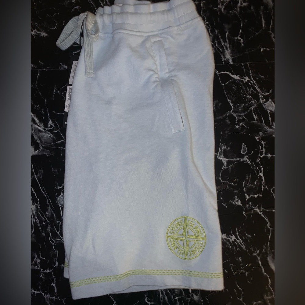 Stone island white and neon shorts